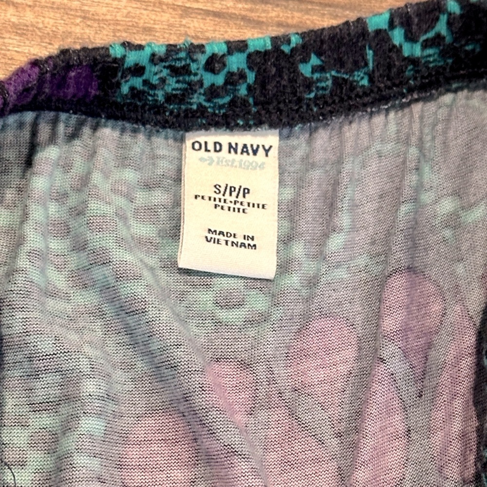 Old Navy Blue and Purple Medallion Strapless Maxi Dress Size Small Petite - Picture 8 of 9